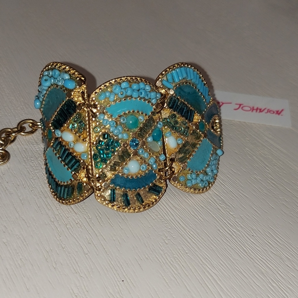 Betsey Johnson BOHEMIAN BLUE BEADED BRACELET
